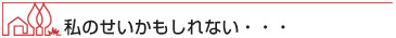 私のせいかもしれない・・・