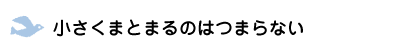 小さくまとまるのはつまらない