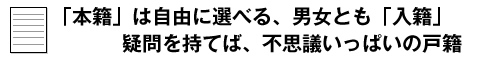 『本籍』は自由に選べる、男女とも「入籍」　疑問を持てば、不思議いっぱいの戸籍
